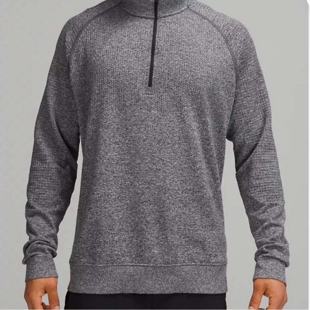lululemon athletica Men's Quarter-Zip Pullover in Heather Gray